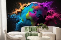 Fototapeta: A lot of colors and holi generative ai