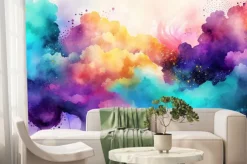 Fototapeta: Abstract colorful watercolor background generative ai