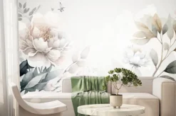 Fototapeta: Abstract watercolor floral art vector background. watercolor