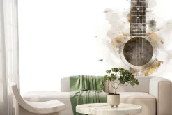 Fototapeta: Abstrakcjonistyczna gitara akwarela