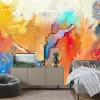 Fototapeta: Abstrakcjonistyczny kolorowy obraz olejny
