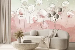 Fototapeta: Abstrakcyjna akwarela białych kwiatów