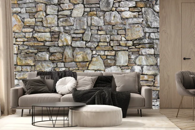 Fototapeta: Abstrakcyjna ściana z kamieni
