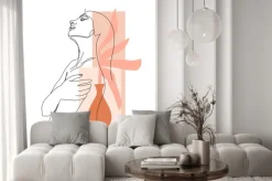 Fototapeta: Abstrakcyjna kobieta z geometrycznymi kształtami