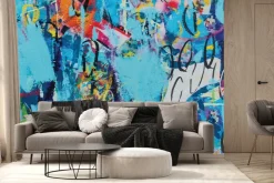 Fototapeta: Abstrakcyjna sztuka uliczna na ścianie