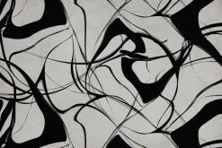 Fototapeta: Abstrakcyjne czarne linie na szarym tle