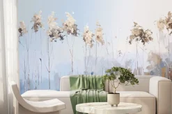 Fototapeta: Abstrakcyjne drzewa naturalny krajobraz w minimalistycznym stylu