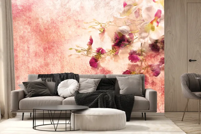 Fototapeta: Abstrakcyjne kwiaty różowego storczyka