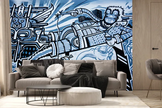 Fototapeta: Abstrakcyjne koszykarskie graffiti