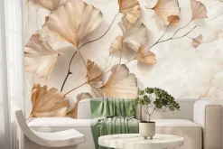 Fototapeta: Abstrakcyjne liście miłorzębu