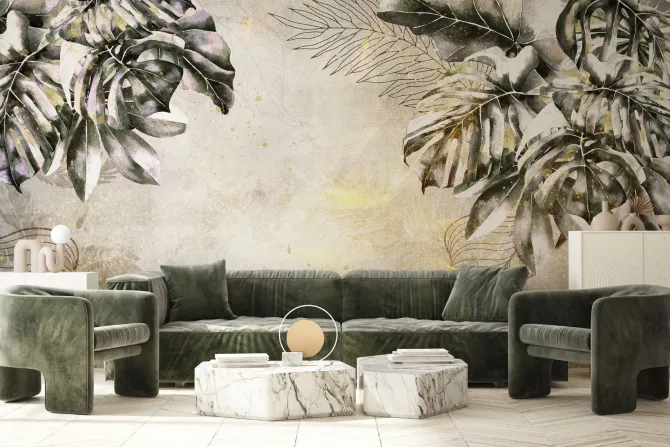 Fototapeta: Abstrakcyjne liście monstery