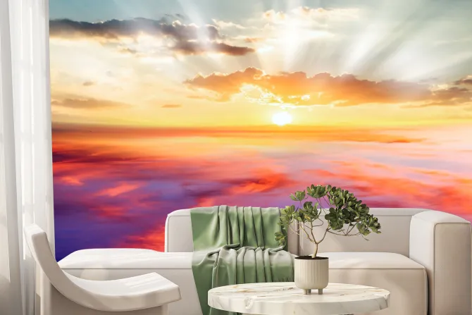 Fototapeta: Abstrakcyjne niebo z promieniami słonecznymi