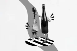 Fototapeta: Abstrakcyjne przedstawienie kieliszka i wina