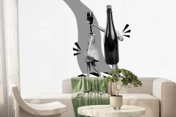 Fototapeta: Abstrakcyjne przedstawienie kieliszka i wina