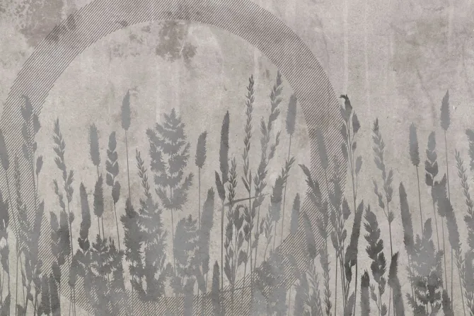 Fototapeta: Abstrakcyjne przedstawienie łąki na ścianie