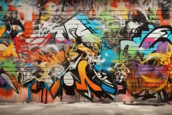 Fototapeta: Abstrakcyjne tło graffiti na ścianie