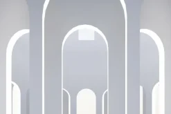 Fototapeta: Abstrakcyjne łuki w kolorach szarości