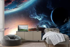 Fototapeta: Abstrakcyjny kosmos widok na planety