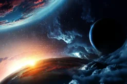 Fototapeta: Abstrakcyjny kosmos widok na planety