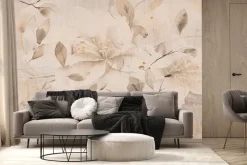 Fototapeta: Abstrakcyjny kwiat w beżowych kolorach