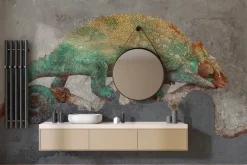 Fototapeta: Abstrakcyjny kameleon na gałęzi