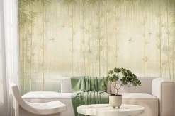 Fototapeta: Abstrakcyjny las bambusowy z ważkami