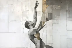 Fototapeta: Abstrakcyjny mural mężczyzny