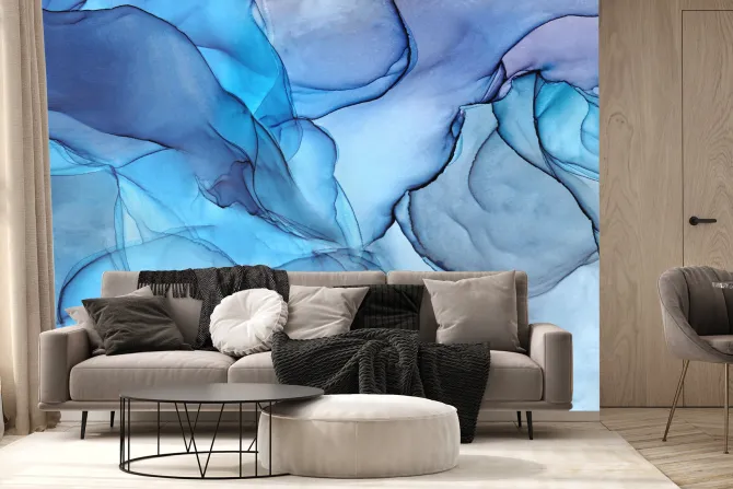 Fototapeta: Abstrakcyjny niebieski marmur deseń