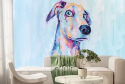 Fototapeta: Abstrakcyjny portret psa w stylu malunku farbą