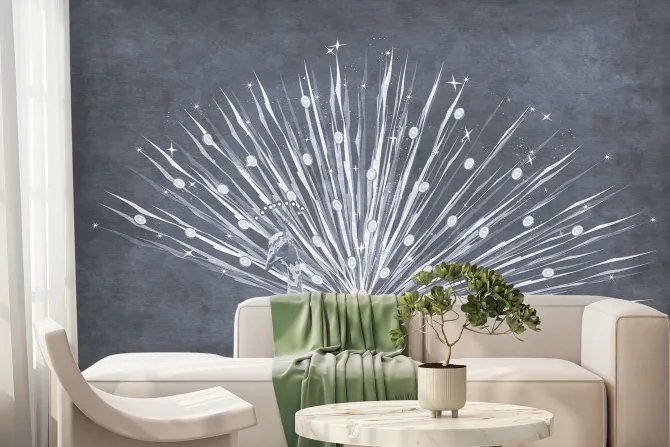 Fototapeta: Abstrakcyjny rysunek pawia