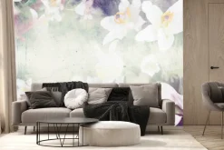 Fototapeta: Abstrakcyjny wzór z kwiatami