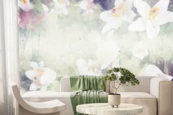 Fototapeta: Abstrakcyjny wzór z kwiatami