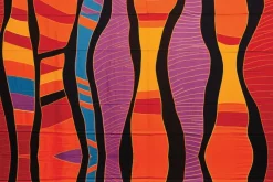 Fototapeta: Abstrakcyjny wzór czerwonych i żółtych kształtów