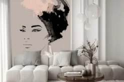 Fototapeta: African american illustration for fashion banner. trendy woman