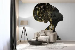 Fototapeta: Afrykańska kobieta w złotej biżuterii