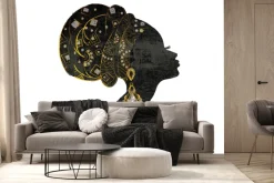 Fototapeta: Afrykańska kobieta w złotej biżuterii