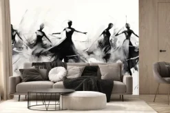 Fototapeta: Ai generated. ai generative. geometric abstract shape dancing