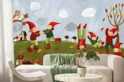 Fototapeta: Akryl ilustracją słodkie dzieci - taniec karły w fa