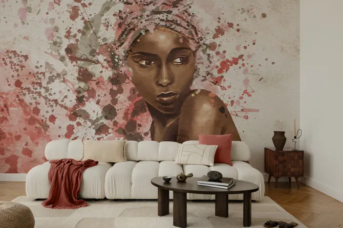 Fototapeta: Akwarela afrykańskiej kobiety