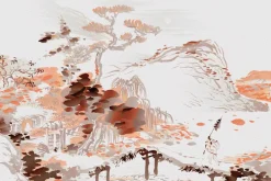 Fototapeta: Akwarela japońskiego ogrodu