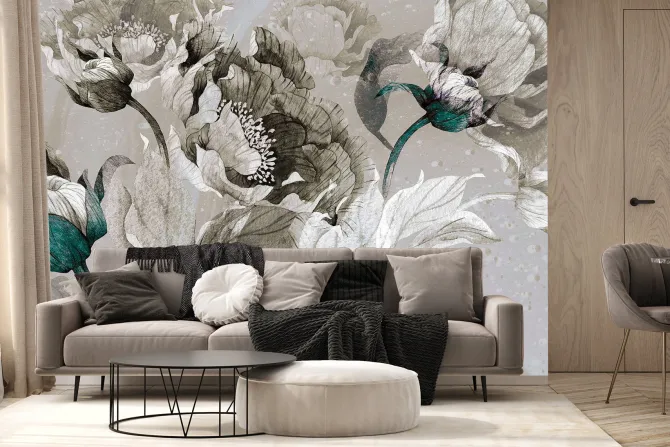 Fototapeta: Akwarela kwitnących tulipanów