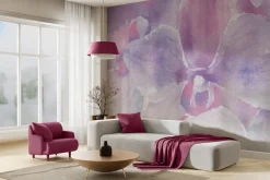 Fototapeta: Akwarela storczyka w kolorach różu i fioletu