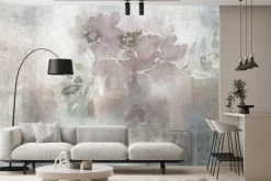 Fototapeta: Akwarela z kwitem na betonie