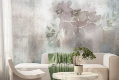 Fototapeta: Akwarela z kwitem na betonie