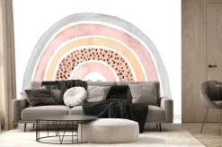 Fototapeta: Akwarelowa tęcza w stylu boho