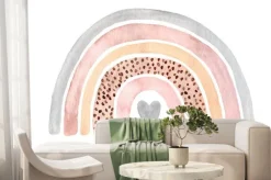 Fototapeta: Akwarelowa tęcza w stylu boho