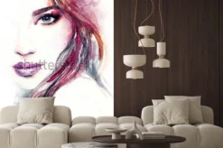 Fototapeta: Akwarelowa twarz kobiety na portrecie