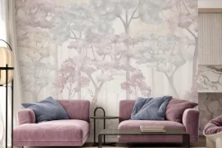 Fototapeta: Akwarelowe drzewa i rośliny pastelowe