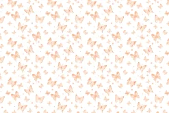 Fototapeta: Akwarelowe motyle i kropki na białym tle delikatny dziecięcy