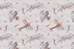 Fototapeta: Akwarelowe niebo z lecącymi samolotami